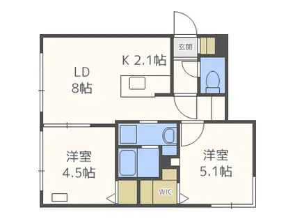カサトレスパルケ(3LDK/3階)の間取り写真