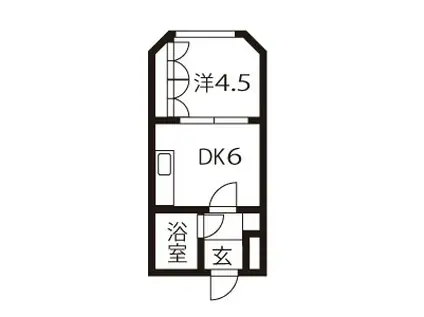 ドリームシティ本郷(1DK/4階)の間取り写真