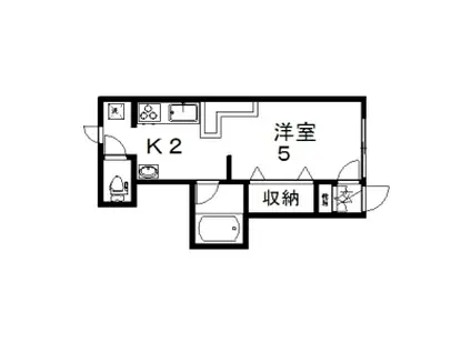 FACE1・3(1K/3階)の間取り写真