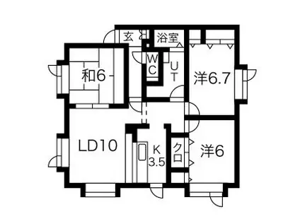 ハイム・ソレイユ II(3LDK/2階)の間取り写真