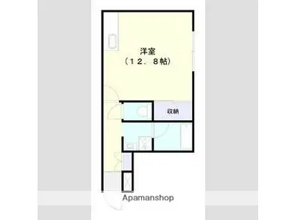 ヒルトップ西岡(ワンルーム/1階)の間取り写真
