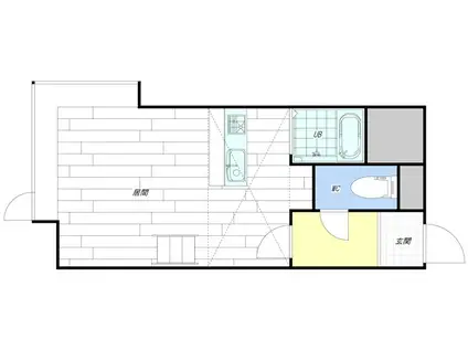 グランステージ澄川(1K/3階)の間取り写真