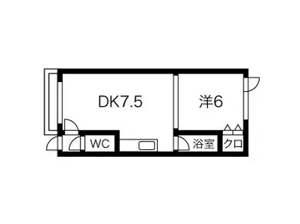 セ・ラ・ヴィ澄川(1DK/3階)の間取り写真
