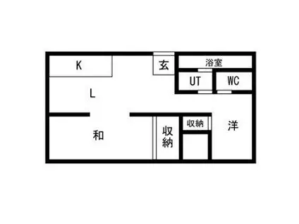 シャトルあかしや(2LDK/2階)の間取り写真
