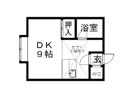 エルディハイツ(1K/3階)の間取り写真