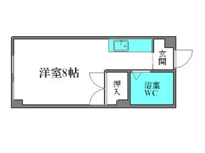 クリスタル村川(ワンルーム/4階)の間取り写真