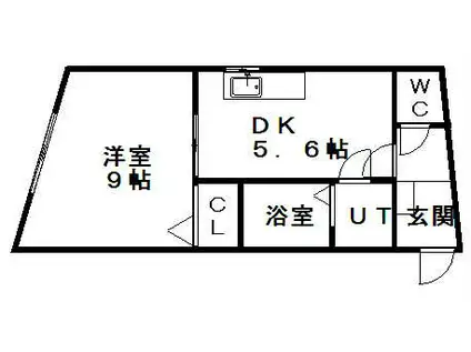 プロムナード(1DK/4階)の間取り写真