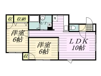 アペックス35(2LDK/1階)の間取り写真