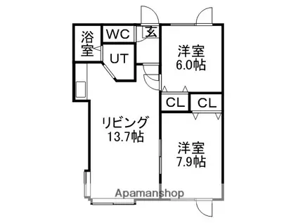 CASA秋桜(3DK/2階)の間取り写真