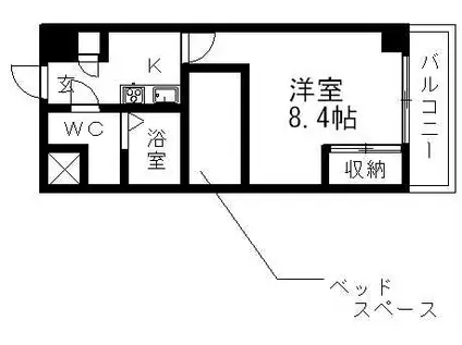 レオパレスさくら中央(1K/4階)の間取り写真