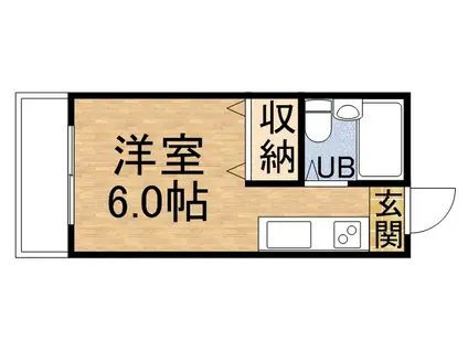 ヴィラ中村(ワンルーム/3階)の間取り写真