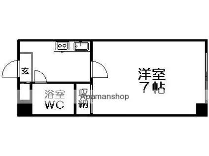 澄川第一銀座パレス(1K/2階)の間取り写真