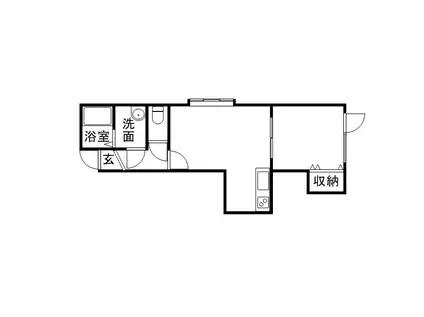 アメニティーズ新琴似(1LDK/2階)の間取り写真