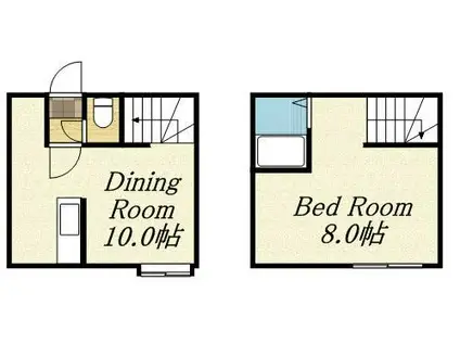 エルディハイツ(1LDK/2階)の間取り写真