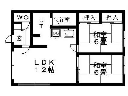 平田マンション(2LDK/2階)の間取り写真