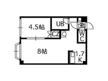 ロリエ南郷(1LDK/3階)の間取り写真