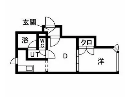 ニュープログレスビル(1LDK/4階)の間取り写真