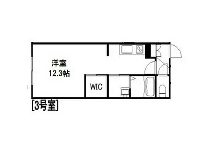 PINE HILLS環状通東(1K/4階)の間取り写真