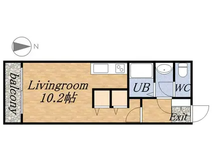 グレイスコート北18条(1K/1階)の間取り写真