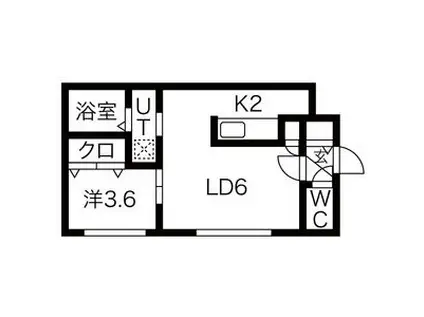 PURE GOLD(1DK/3階)の間取り写真