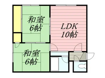 サカヰコーポ(2LDK/2階)の間取り写真