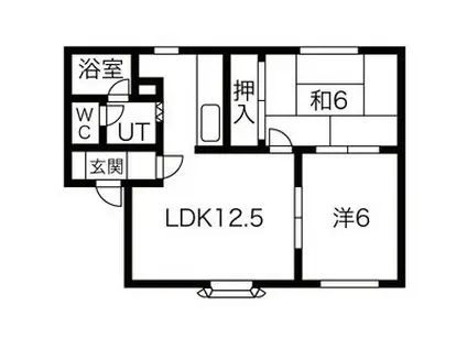 クレール715(2LDK/1階)の間取り写真