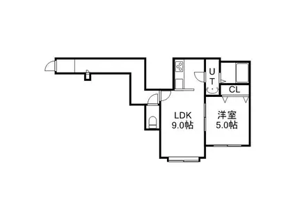 メゾン ド ドリー(1LDK/2階)の間取り写真