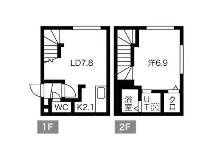 グランピース美園(1LDK/1階)の間取り写真