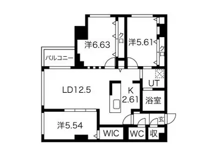 MODENA SIAN(3LDK/8階)の間取り写真