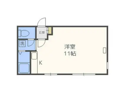 スターチャイルド(ワンルーム/1階)の間取り写真