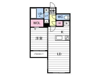 CARRERA行啓通(1LDK/1階)の間取り写真