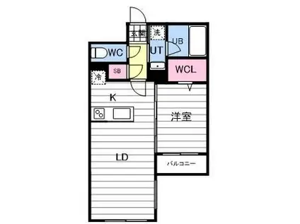 CARRERA行啓通(1LDK/3階)の間取り写真