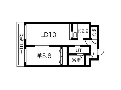 サンコート北7条 弐番館(1LDK/1階)の間取り写真