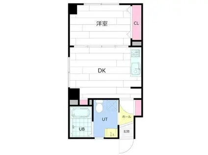 プレゼンスN9C棟(1LDK/2階)の間取り写真