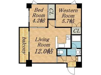ASKAM・S17(2LDK/3階)の間取り写真