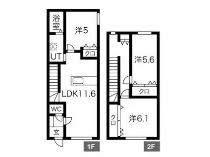 ミヨコート南沢(3LDK)の間取り写真