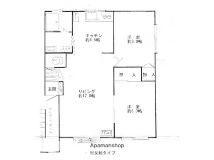 マンション和光(2LDK/3階)の間取り写真