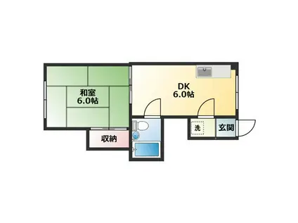 タイセイビル(1DK/3階)の間取り写真