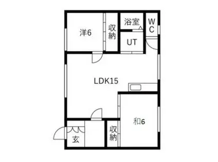 ハイツ稲穂(2LDK/3階)の間取り写真