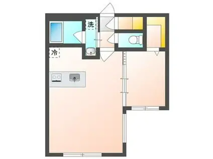 カレラ学園前(1LDK/2階)の間取り写真