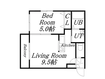 プレミアシティ元町(1LDK/3階)の間取り写真