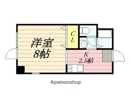 アミティN22(1K/2階)の間取り写真