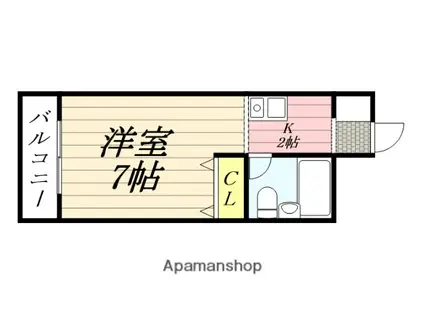 メゾン・ド・北円山(1K/9階)の間取り写真