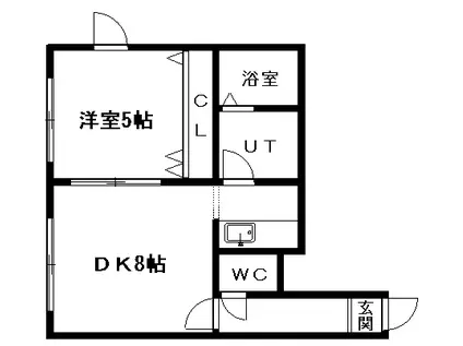 ステージノア北円山(1LDK/4階)の間取り写真