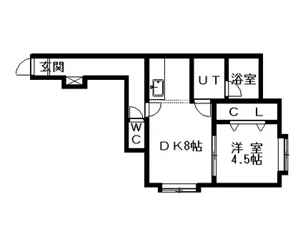 TEN CITY(1LDK/3階)の間取り写真