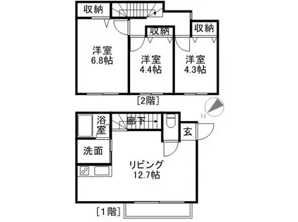 HARVEST707(3LDK/3階)の間取り写真
