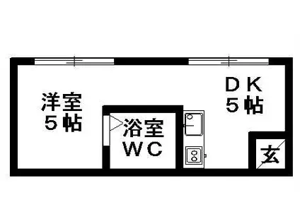 サンハイツ(ワンルーム/1階)の間取り写真