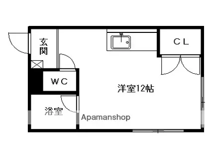 スモット清田Ⅱ(ワンルーム/1階)の間取り写真