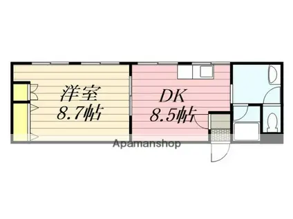 リルブランシュ(1LDK/5階)の間取り写真