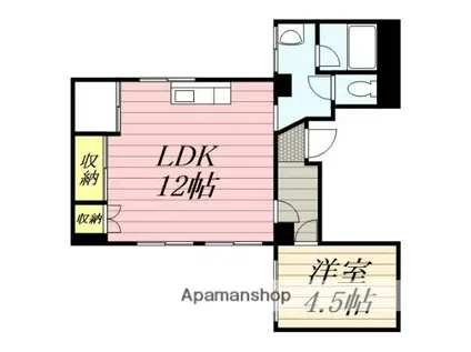 リルブランシュ(1LDK/6階)の間取り写真
